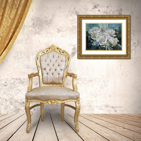 Rosehip Composition Gold Ornate Wood Framed Art Print with Double Matting by Rogozina, Svetlana
