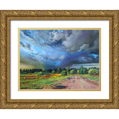 Before the Storm Gold Ornate Wood Framed Art Print with Double Matting by Rogozina, Svetlana