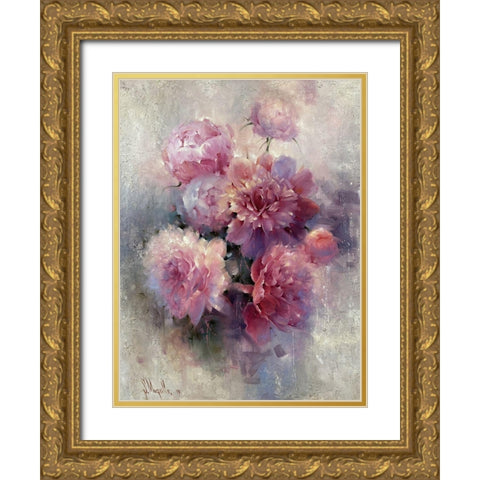 Pink Haze Gold Ornate Wood Framed Art Print with Double Matting by Singatullin, Marsel