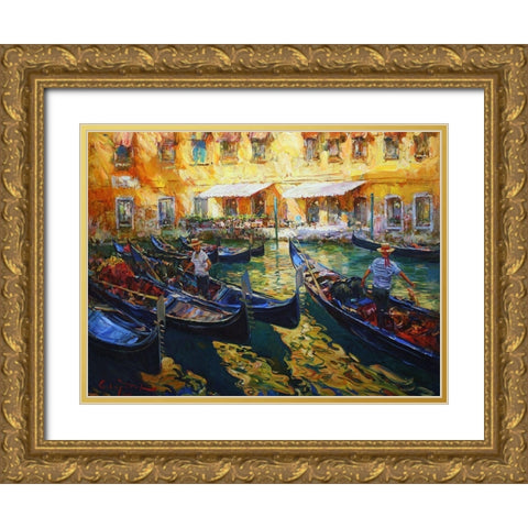 Venice Memories II Gold Ornate Wood Framed Art Print with Double Matting by Sviridov, Sergei