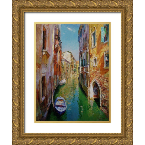 Venice Memories VII Gold Ornate Wood Framed Art Print with Double Matting by Sviridov, Sergei
