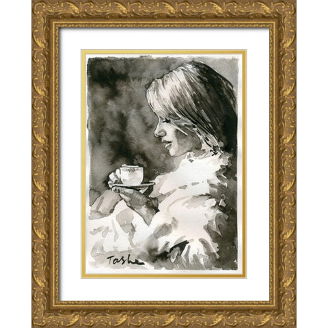 Hope Gold Ornate Wood Framed Art Print with Double Matting by Tashe