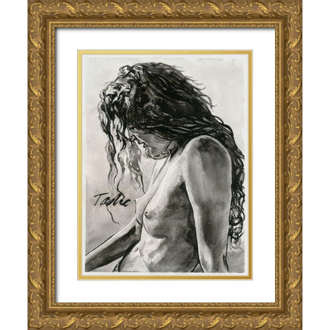 Morning Radiance Gold Ornate Wood Framed Art Print with Double Matting by Tashe