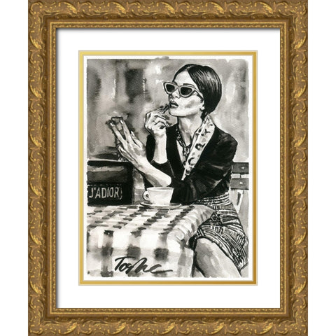 Make Up Gold Ornate Wood Framed Art Print with Double Matting by Tashe