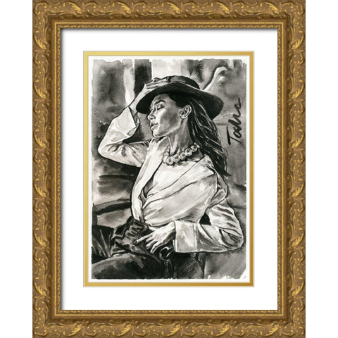 Break Time Gold Ornate Wood Framed Art Print with Double Matting by Tashe