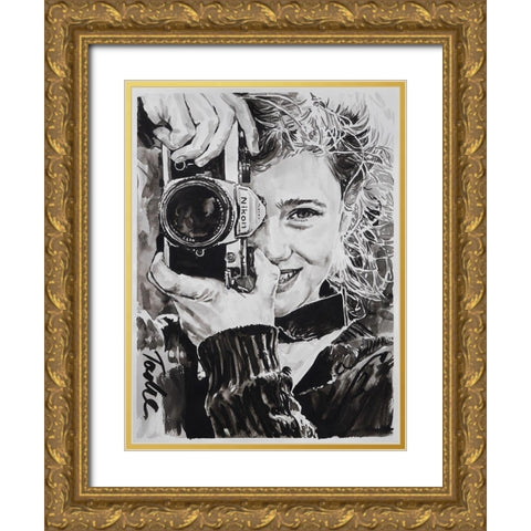 Magic Moments Gold Ornate Wood Framed Art Print with Double Matting by Tashe