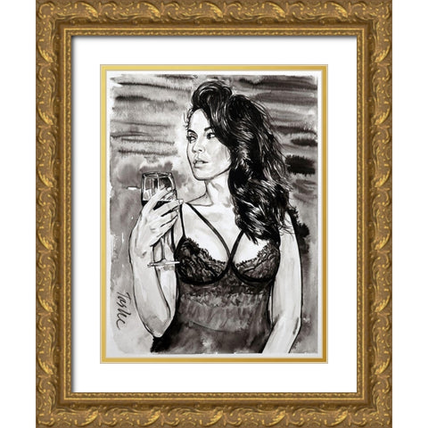 The Choice Gold Ornate Wood Framed Art Print with Double Matting by Tashe