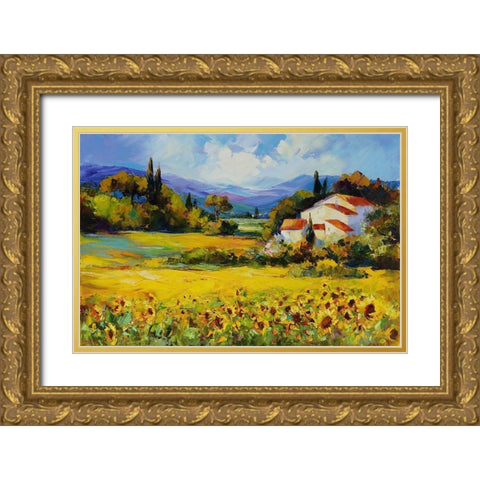 La Belle de Jour Gold Ornate Wood Framed Art Print with Double Matting by Bond