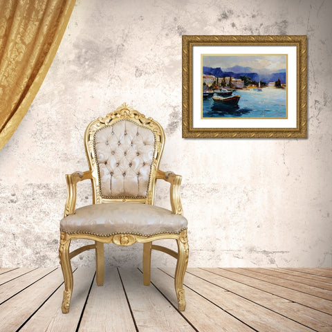 Summer Rendezvous Gold Ornate Wood Framed Art Print with Double Matting by Bond