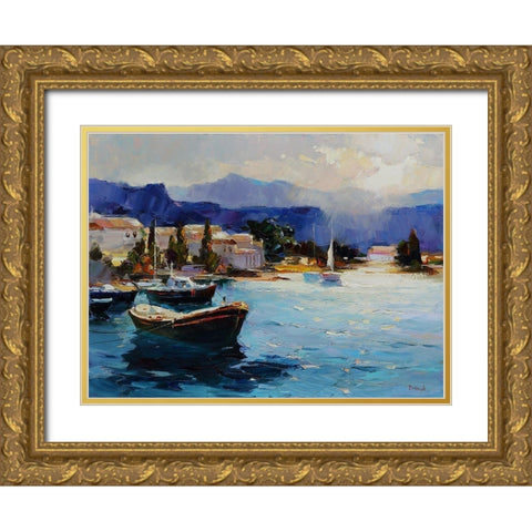 Summer Rendezvous Gold Ornate Wood Framed Art Print with Double Matting by Bond