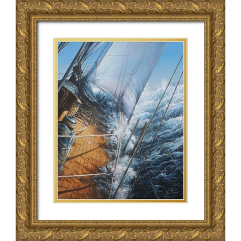 Elemental Power Gold Ornate Wood Framed Art Print with Double Matting by Yushkevich, Viktor
