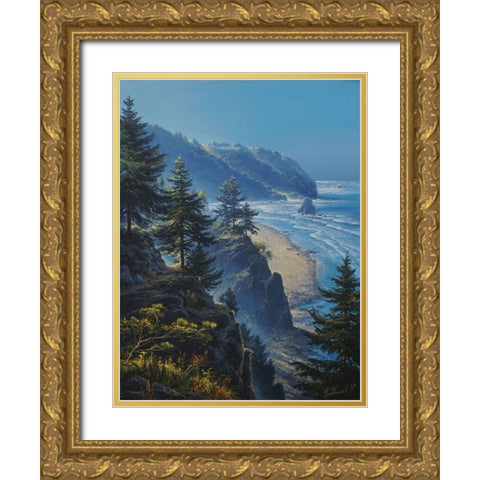 The Bay Gold Ornate Wood Framed Art Print with Double Matting by Yushkevich, Viktor