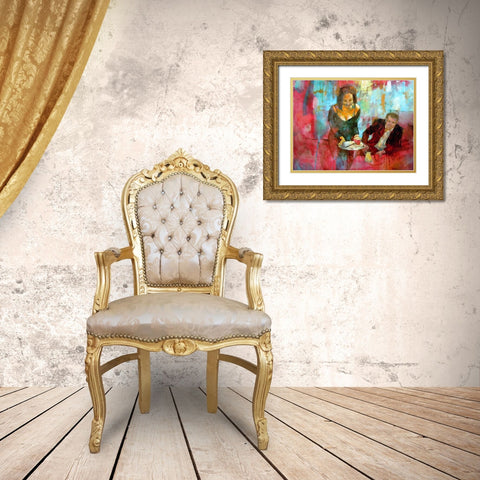 Wednesday, 5 PM Gold Ornate Wood Framed Art Print with Double Matting by Zakrynycny, Viktor