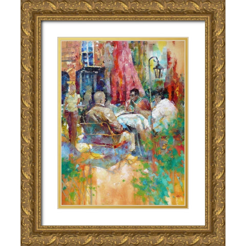 Autumn in Gdansk Gold Ornate Wood Framed Art Print with Double Matting by Zakrynycny, Viktor