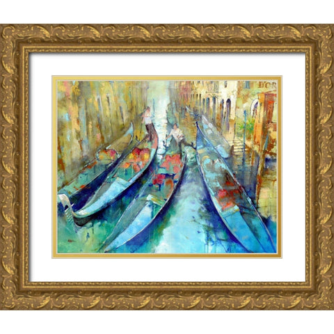 Venetian Tulipfrom Doro Garden Gold Ornate Wood Framed Art Print with Double Matting by Zakrynycny, Viktor