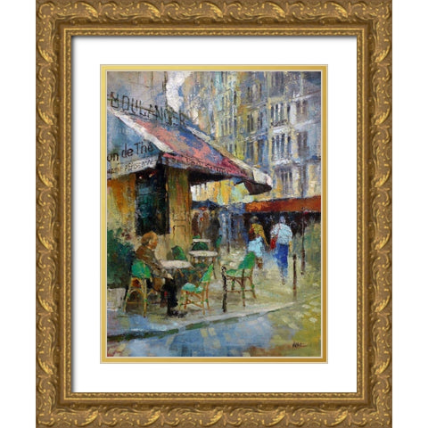 By an Old Baker Gold Ornate Wood Framed Art Print with Double Matting by Zakrynycny, Viktor
