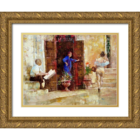 Culture is not Popular Today Gold Ornate Wood Framed Art Print with Double Matting by Zakrynycny, Viktor