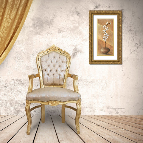 Orchids III Gold Ornate Wood Framed Art Print with Double Matting by Dahlke, Izabella
