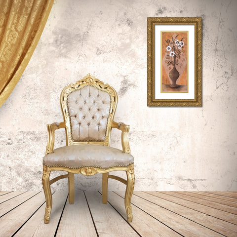 Flowers in the Vase I Gold Ornate Wood Framed Art Print with Double Matting by Dahlke, Izabella