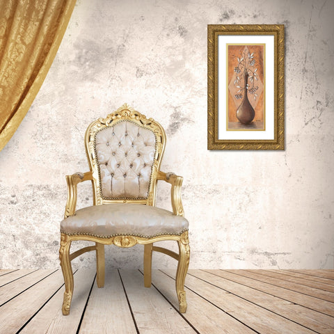 Flowers in the Vase II Gold Ornate Wood Framed Art Print with Double Matting by Dahlke, Izabella