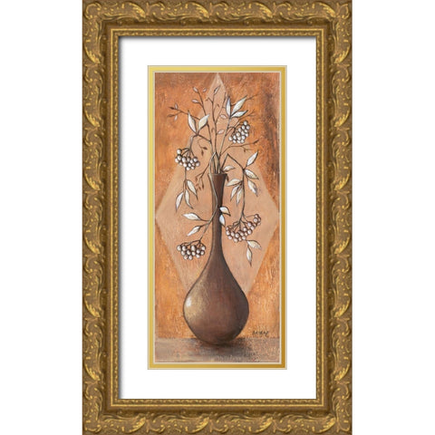 Flowers in the Vase II Gold Ornate Wood Framed Art Print with Double Matting by Dahlke, Izabella
