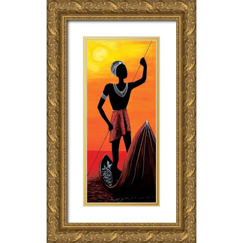 Fisher Gold Ornate Wood Framed Art Print with Double Matting by Dahlke, Izabella