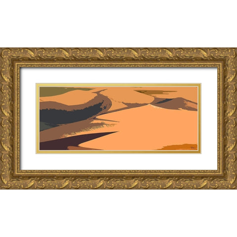 Just Desert Gold Ornate Wood Framed Art Print with Double Matting by Medeiros, Celito