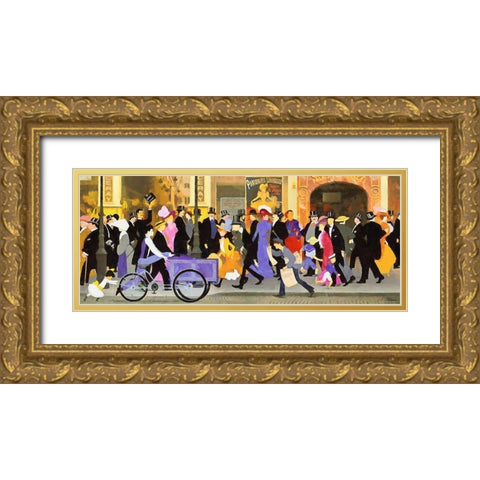 France long time ago VIII Gold Ornate Wood Framed Art Print with Double Matting by Medeiros, Celito