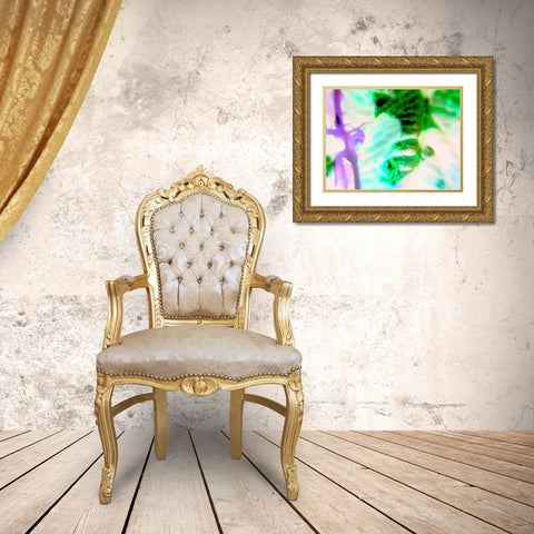 Biologic III Gold Ornate Wood Framed Art Print with Double Matting by Grayscale