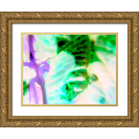 Biologic III Gold Ornate Wood Framed Art Print with Double Matting by Grayscale