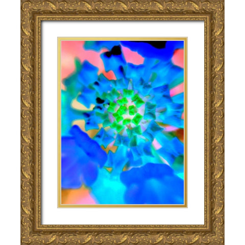 Radial Bowties IV Gold Ornate Wood Framed Art Print with Double Matting by Grayscale