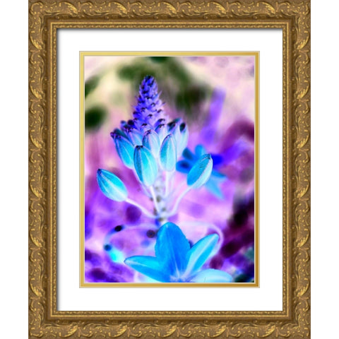 Infra Flower I Gold Ornate Wood Framed Art Print with Double Matting by Grayscale