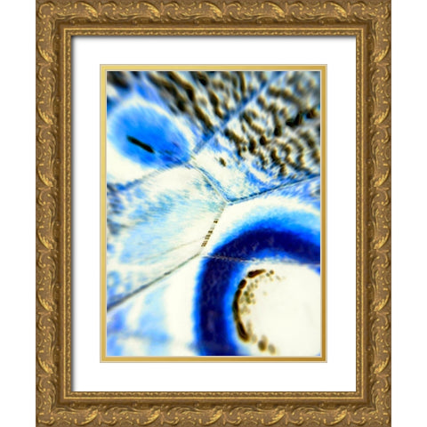 Stained Wing I Gold Ornate Wood Framed Art Print with Double Matting by Grayscale