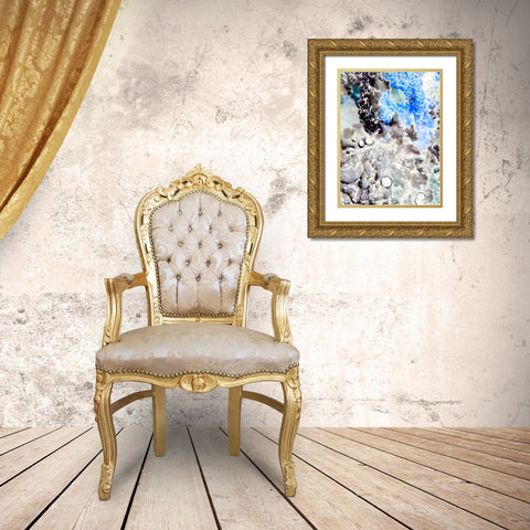 Texture Group III Gold Ornate Wood Framed Art Print with Double Matting by Grayscale