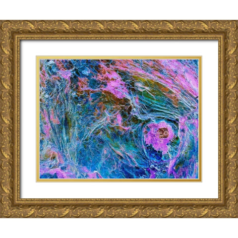 Lava Storm II Gold Ornate Wood Framed Art Print with Double Matting by Grayscale