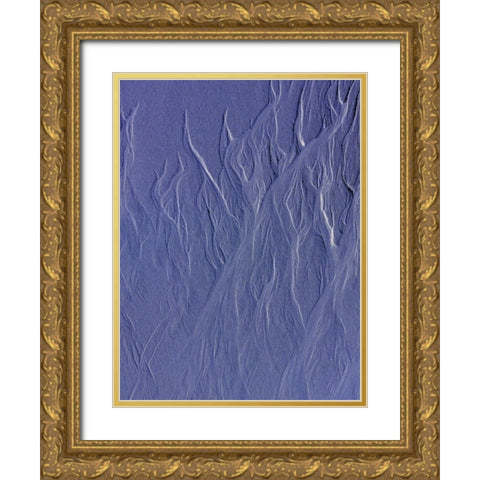 Blue Fibers II Gold Ornate Wood Framed Art Print with Double Matting by Grayscale