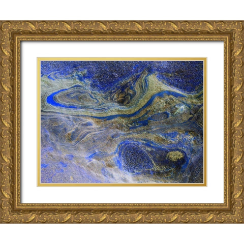 Inverted Sand V Gold Ornate Wood Framed Art Print with Double Matting by Grayscale