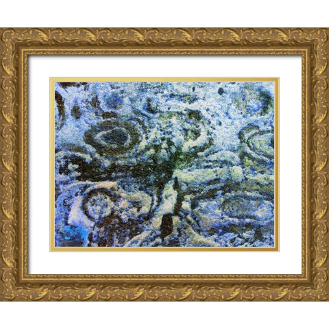 Eroded Stucco III Gold Ornate Wood Framed Art Print with Double Matting by Grayscale