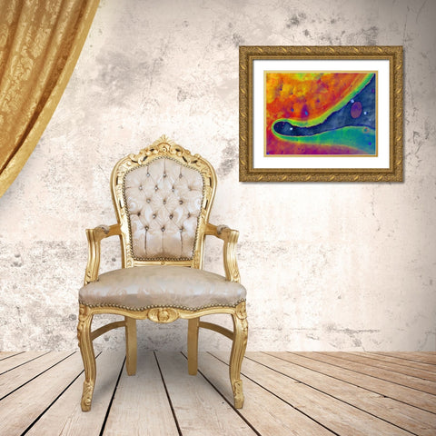 Bio Rainbow I Gold Ornate Wood Framed Art Print with Double Matting by Grayscale