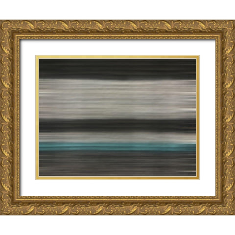 Fabric Pinstripes IV Gold Ornate Wood Framed Art Print with Double Matting by Grayscale