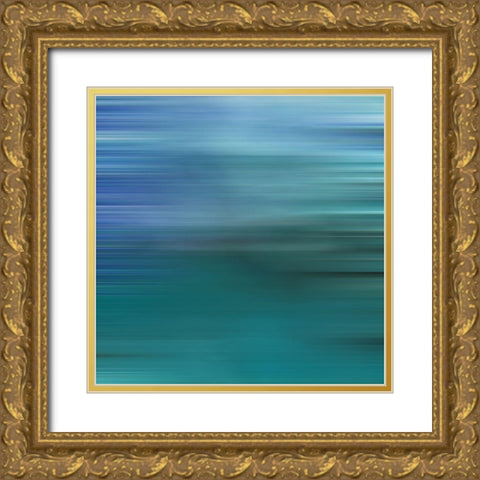 Pinstripes XXXII Gold Ornate Wood Framed Art Print with Double Matting by Grayscale