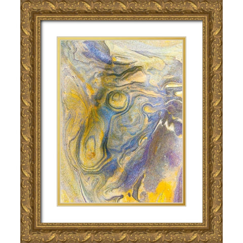 Eroded Sandstone II Gold Ornate Wood Framed Art Print with Double Matting by Grayscale