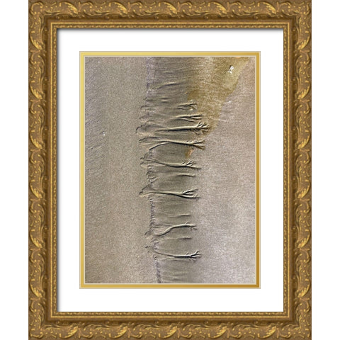 Wet Sand VII Gold Ornate Wood Framed Art Print with Double Matting by Grayscale