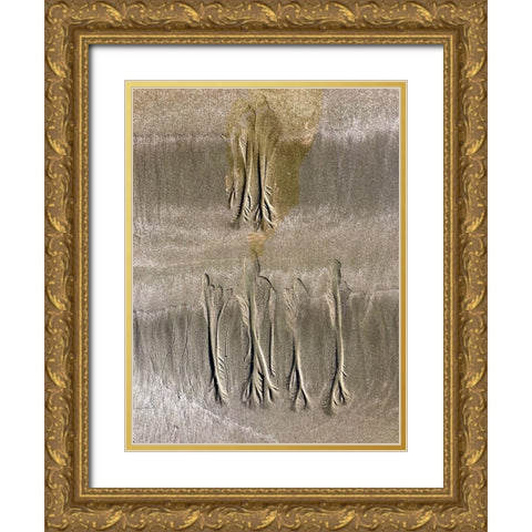 Wet Sand IX Gold Ornate Wood Framed Art Print with Double Matting by Grayscale