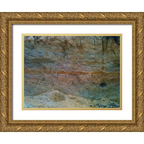 Sand Wall II Gold Ornate Wood Framed Art Print with Double Matting by Grayscale