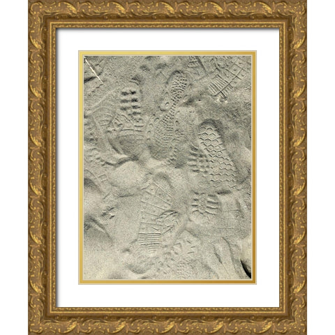 Sand Prints III Gold Ornate Wood Framed Art Print with Double Matting by Grayscale
