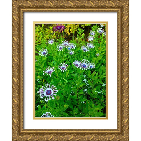 White and Purple I Gold Ornate Wood Framed Art Print with Double Matting by Grayscale