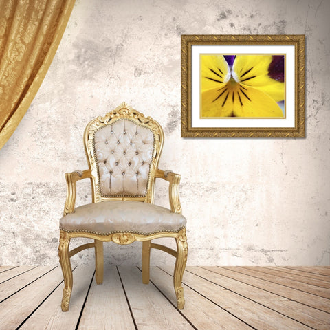 Yellow Flower I Gold Ornate Wood Framed Art Print with Double Matting by Grayscale