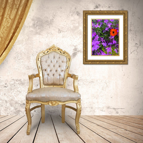 Flower Spot I Gold Ornate Wood Framed Art Print with Double Matting by Grayscale
