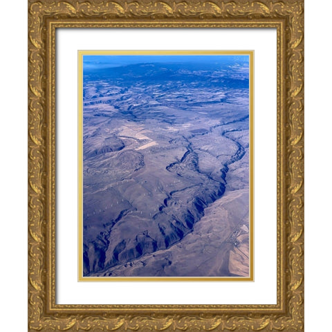 Wind Farm I Gold Ornate Wood Framed Art Print with Double Matting by Grayscale